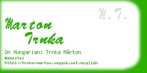 marton trnka business card
